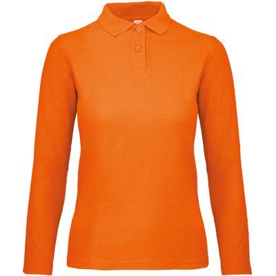 Polo manga larga mujer punto piqué Orange 3XL