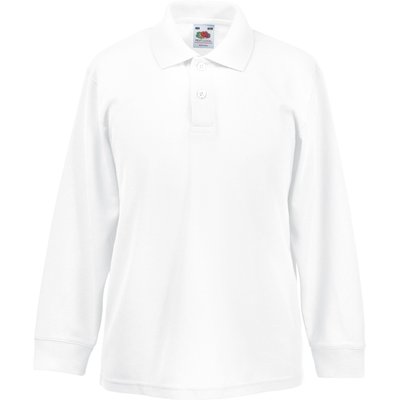 Polo manga larga niños Blanco 3/4 ans