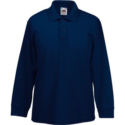 Polo manga larga niños Deep Navy 3/4 ans