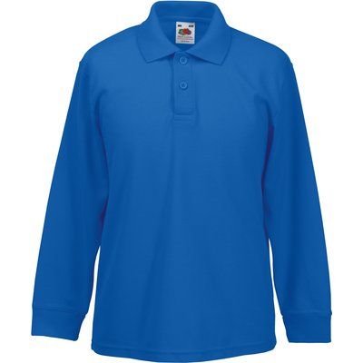 Polo manga larga niños Royal Blue 3/4 ans