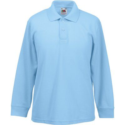 Polo manga larga niños Sky Blue 9/11 ans