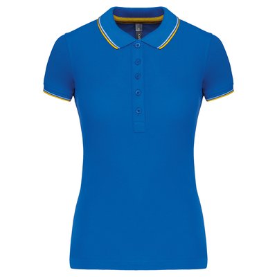 Polo mujer algodón con 5 botones Azul XS