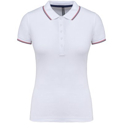 Polo mujer algodón con 5 botones Blanco M