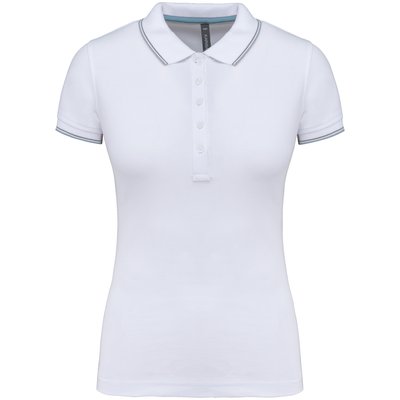 Polo mujer algodón con 5 botones Blanco S