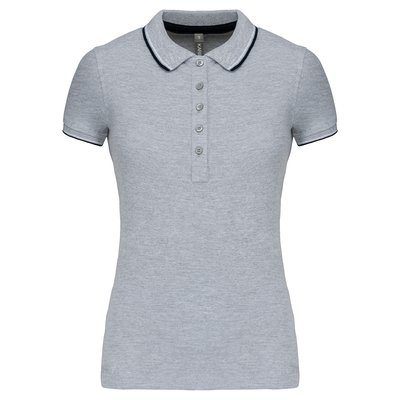 Polo mujer algodón con 5 botones Gris XS