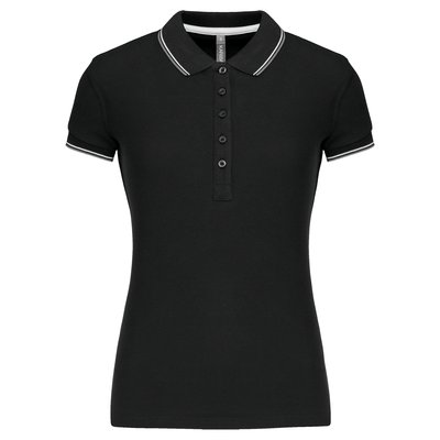 Polo mujer algodón con 5 botones Negro XXL