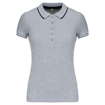 Polo mujer algodón con 5 botones Oxford Grey / Navy / White XXL