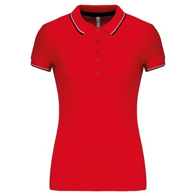 Polo mujer algodón con 5 botones Rojo XXL