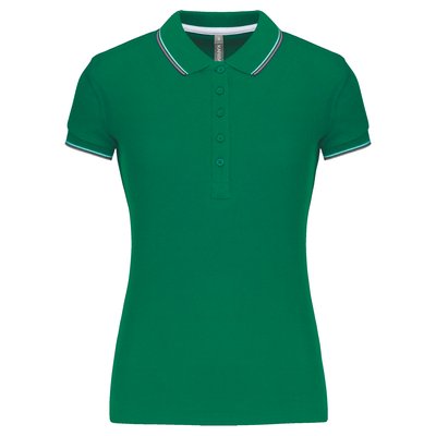 Polo mujer algodón con 5 botones Verde S