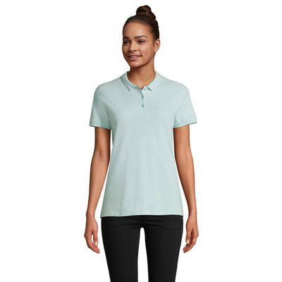 Polo Mujer Algodón Orgánico Azul Artico XXL