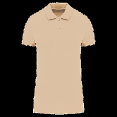 Polo de mujer de algodón orgánico Beige 3XL