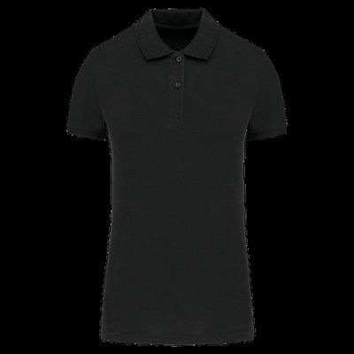 Polo de mujer de algodón orgánico Black XXL