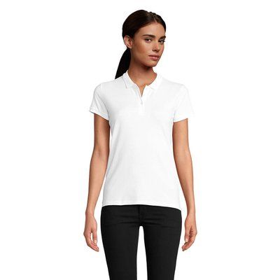 Polo Mujer Algodón Orgánico Blanco XS