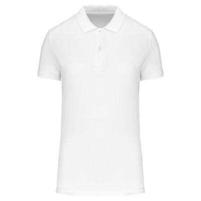 Polo de mujer de algodón orgánico Blanco XXL