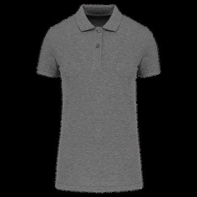 Polo de mujer de algodón orgánico Grey Heather S