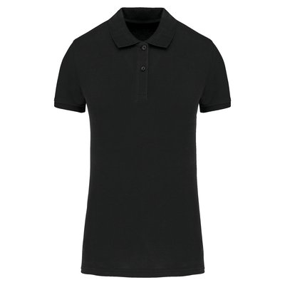 Polo de mujer de algodón orgánico Negro XL