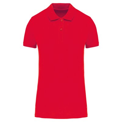 Polo de mujer de algodón orgánico Rojo XL