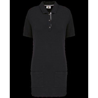 Polo largo mujer Black / Oxford Grey XL