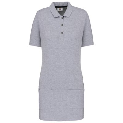 Polo largo mujer Gris S