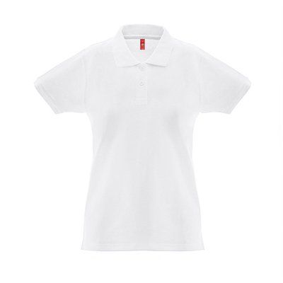 Polo mujer manga corta algodón piqué Blanco L