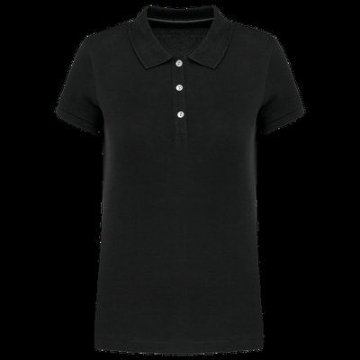 Polo mujer manga corta atemporal Black L