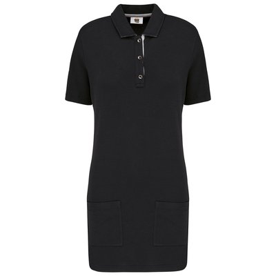 Polo largo mujer Negro / Gris M