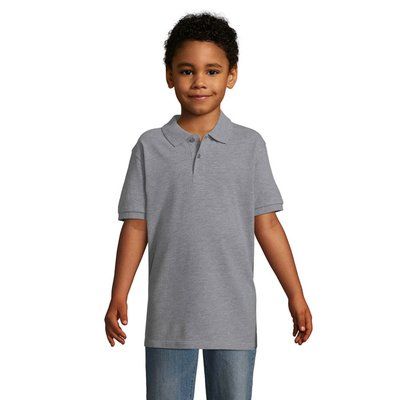 Polo Niño Algodón 180g Gris 3XL