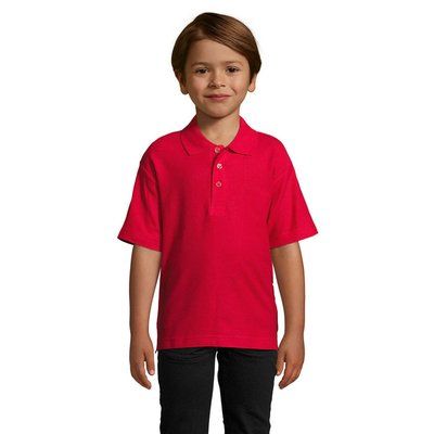 Polo Niño Piqué Peinado 170g Rojo 4XL