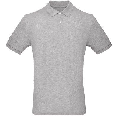 Polo Orgánico Hombre Heather Grey L