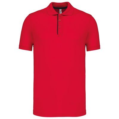 Polo pique deportivo transpirable Red / Black L