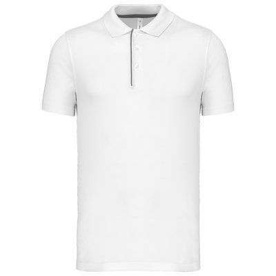 Polo pique deportivo transpirable White / Silver 3XL