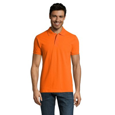 Polo Piqué Manga Corta Hombre Naranja XL