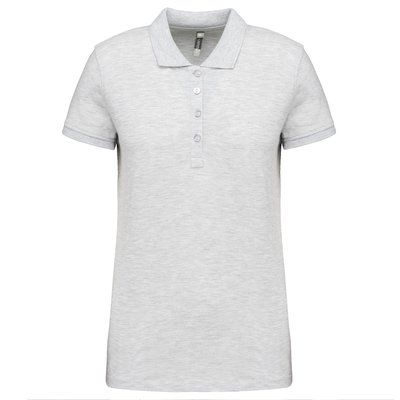 Polo piqué de manga corta de mujer Ash Heather XS