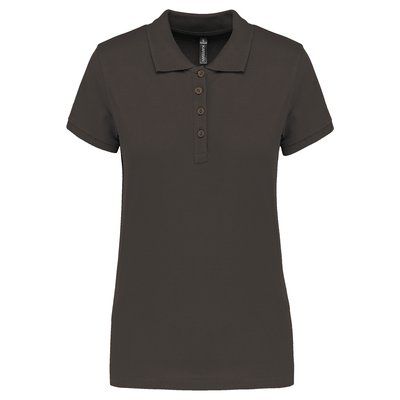 Polo piqué de manga corta de mujer DARK GREY M