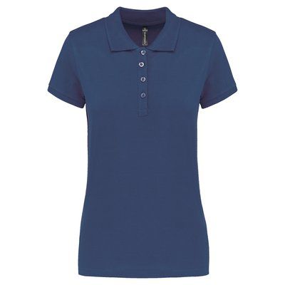 Polo piqué de manga corta de mujer Deep Blue S