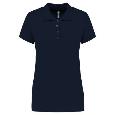 Polo piqué de manga corta de mujer Navy S