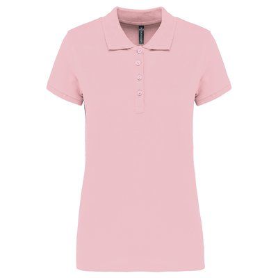 Polo piqué de manga corta de mujer Pale Pink S