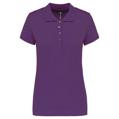 Polo piqué de manga corta de mujer Purple XS