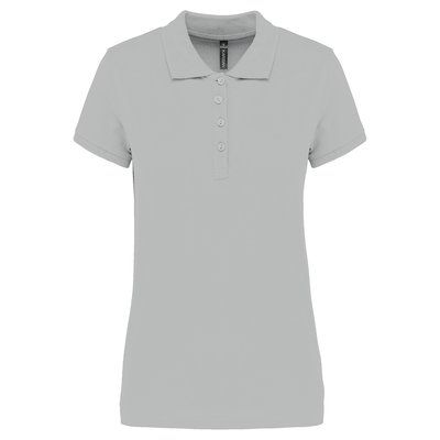 Polo piqué de manga corta de mujer Snow Grey XS