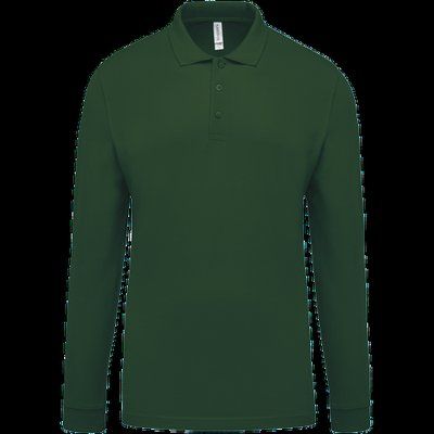 Polo piqué manga larga 100% algodón Forest Green 4XL