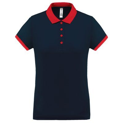 Polo piqué mujer Sporty Navy / Red XS