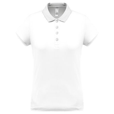 Polo piqué mujer White L