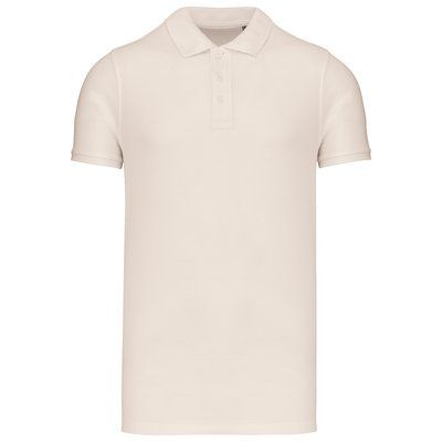 Polo piqué orgánico hombre Cream XXL