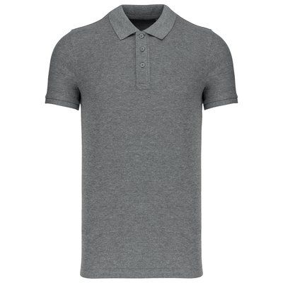 Polo piqué orgánico hombre Gris S