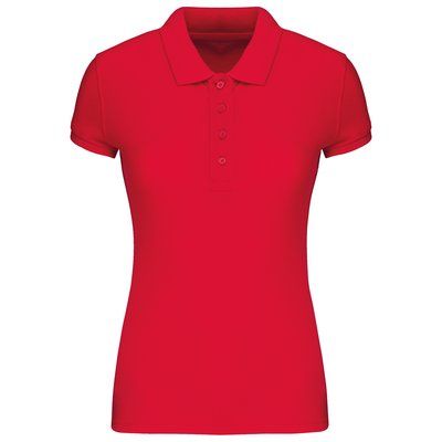 Polo piqué orgánico mujer ajustado Red L