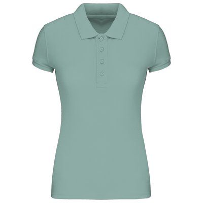 Polo piqué orgánico mujer ajustado Sage XXL