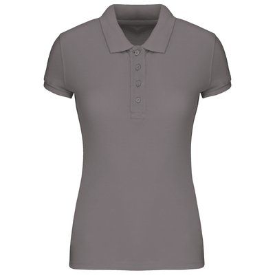 Polo piqué orgánico mujer ajustado Storm Grey XS