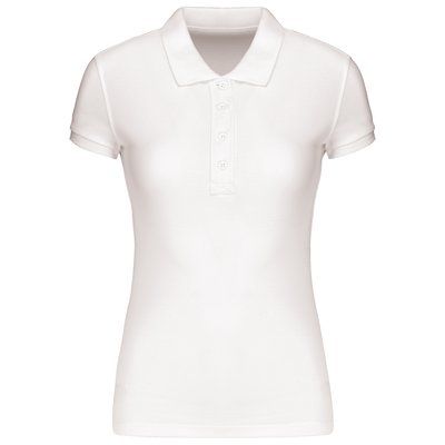 Polo piqué orgánico mujer ajustado White XS