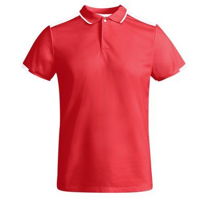 Polo Poliéster Reciclado Antibacteriano ROJO/BLANCO XL