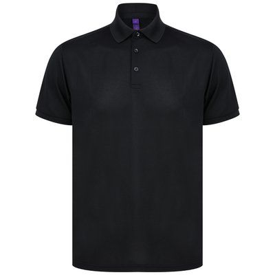 Polo de Poliéster reciclado para hombre Black 4XL